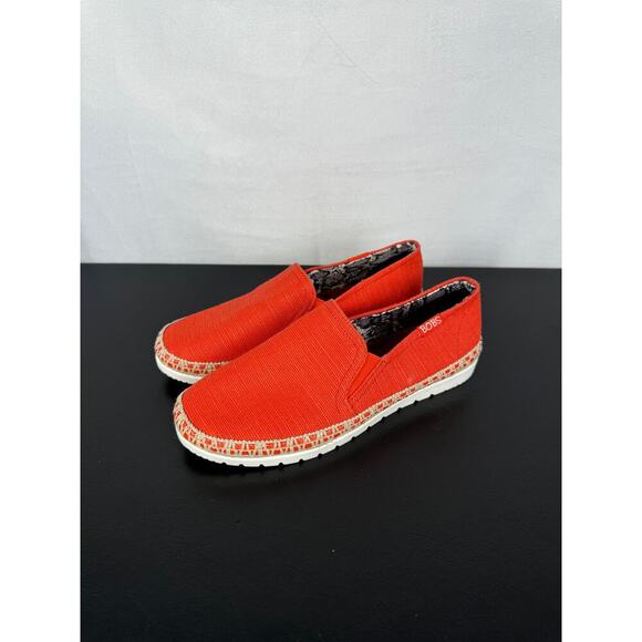 Sketchers Bobs Flexpadrille Coral Red NEW Ladies Slip On Shoes Size 6.5 - Picture 1 of 8